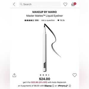 Makeup by mario black felt tip master mattes liquid eyeliner